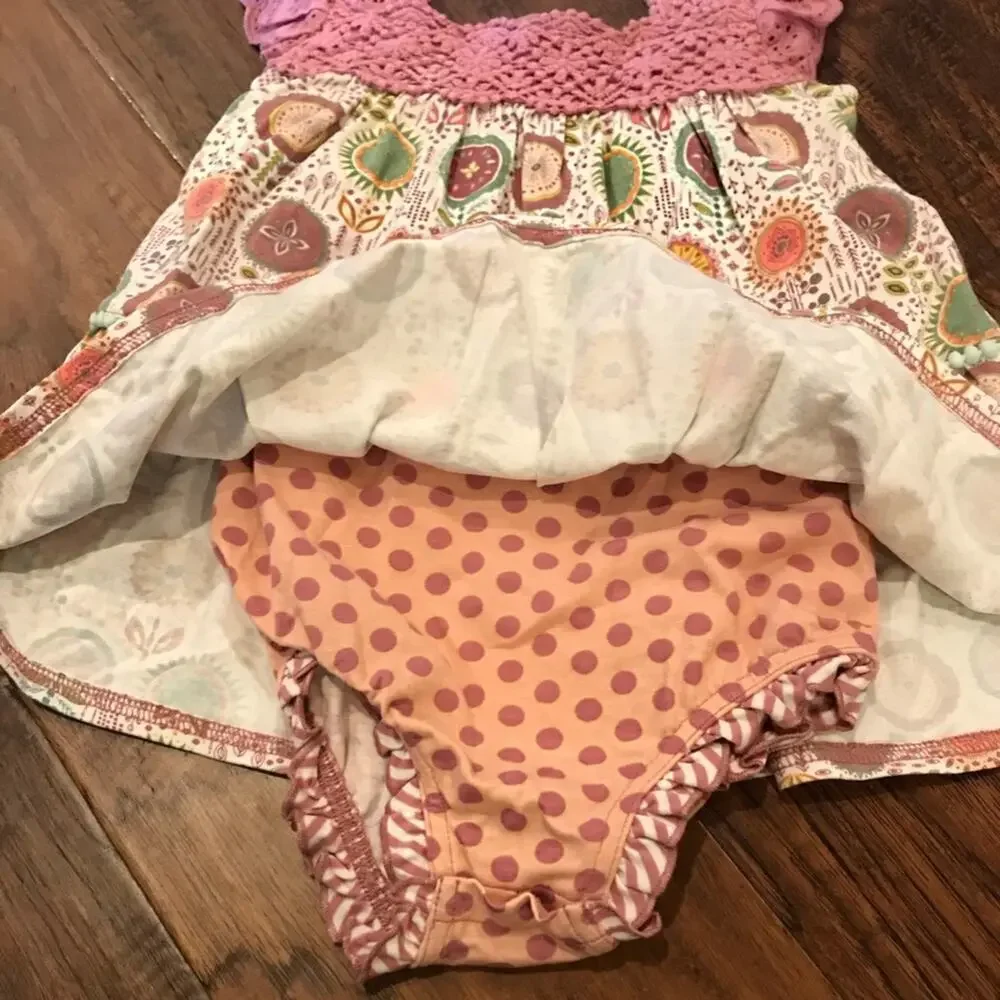 Matilda Jane Girls Romper - By the Seashore Bubble w/ Hat 18-24M - Picture 4 of 6